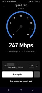 Starlink Speed Test in app