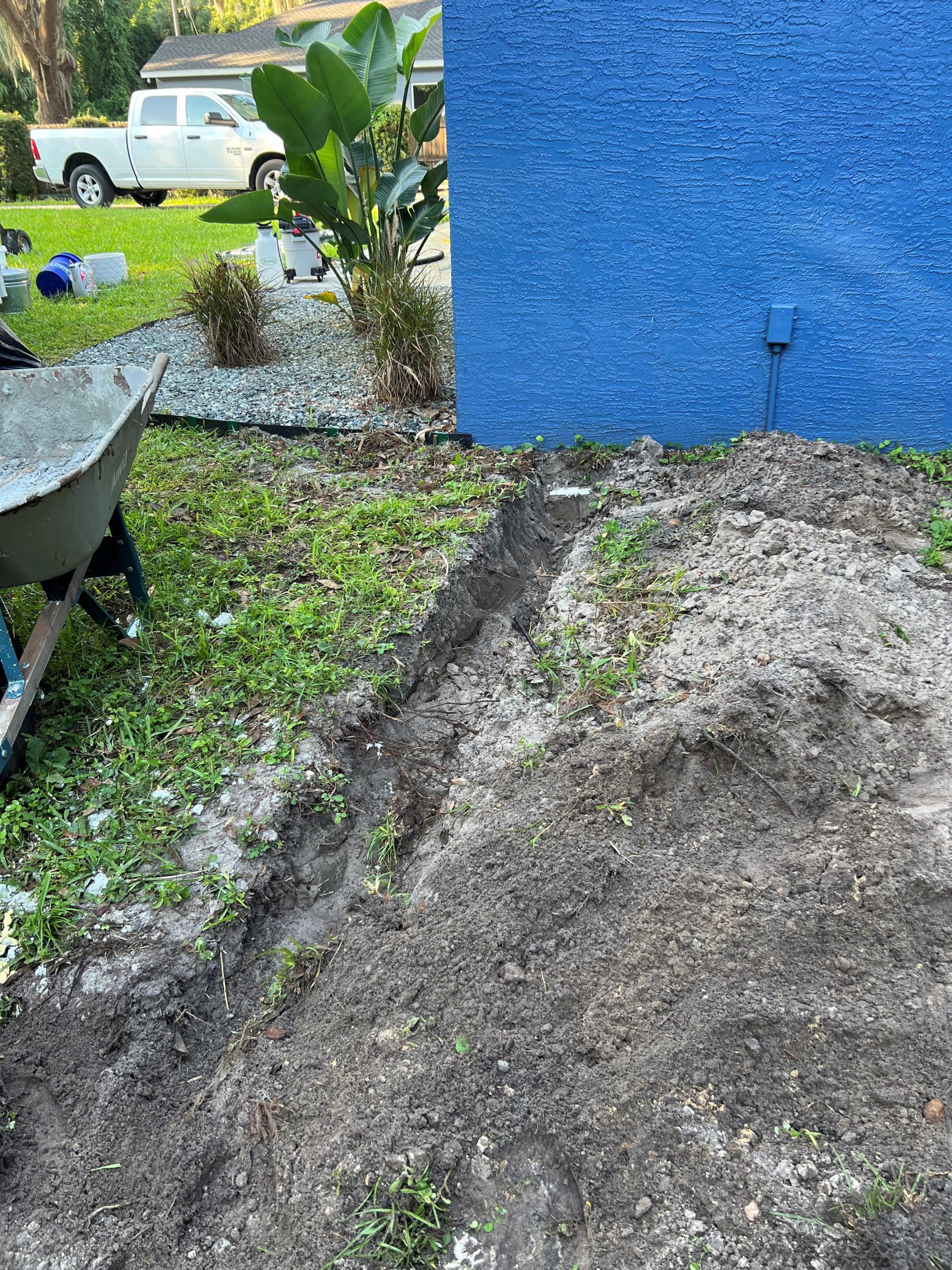 Starlink installation trenching
