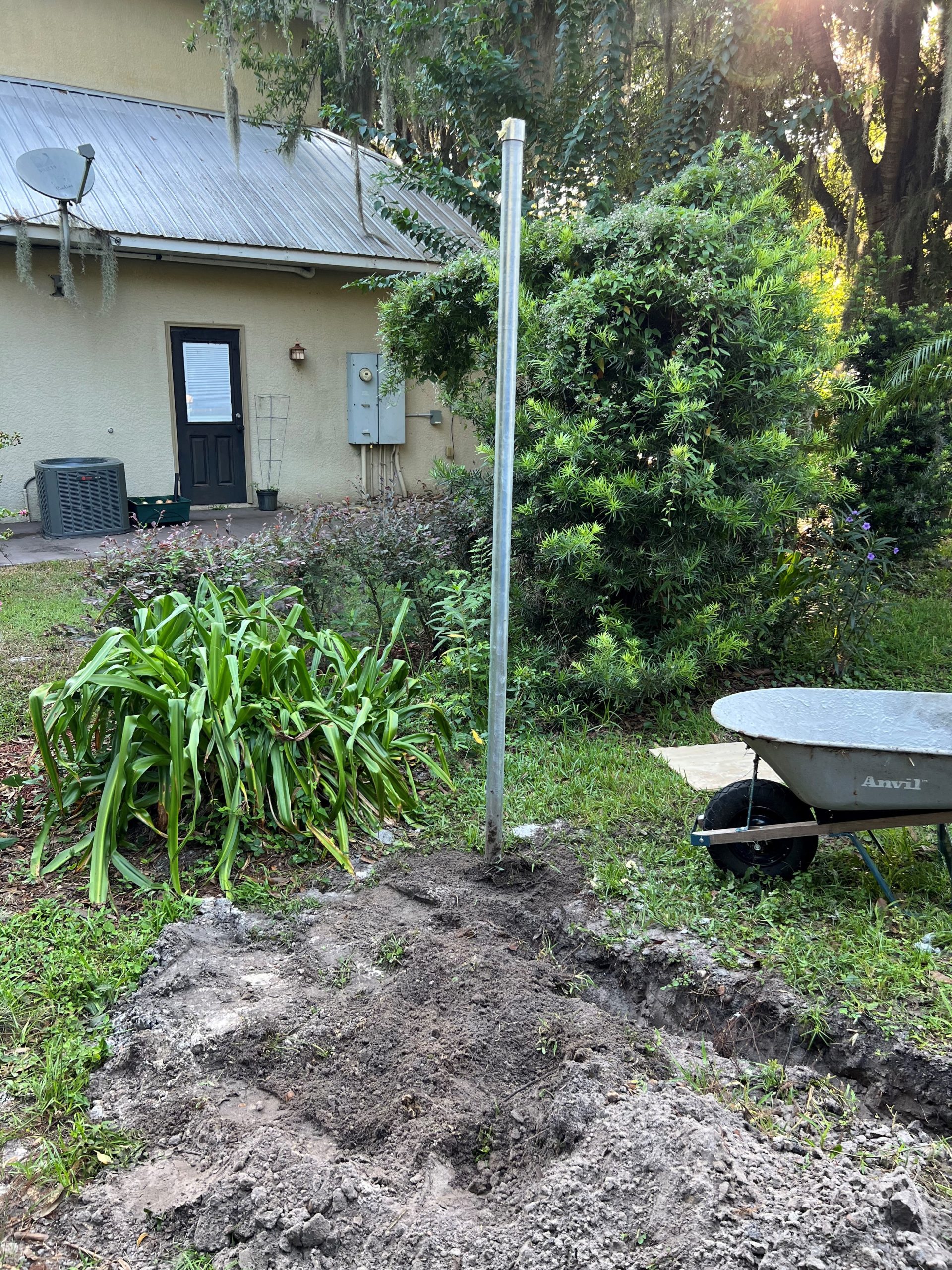 Starlink installation 10' pole secured