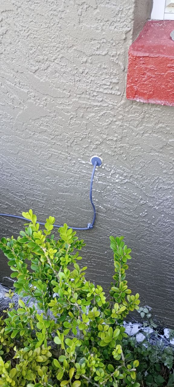 Starlink cable masonry routing kit installed