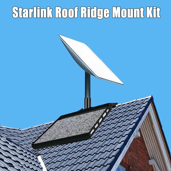 Starlink installation Las Cruces NM rooftop ridgeline mount