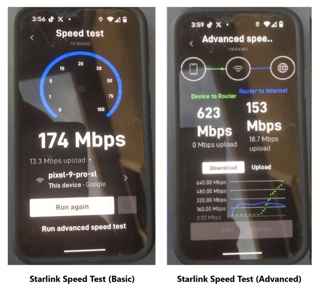 Starlink installation Browns Valley CA
Speed Tests