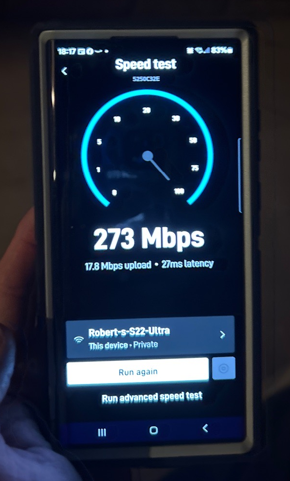 Starlink Installation Speed Test Kingman AZ