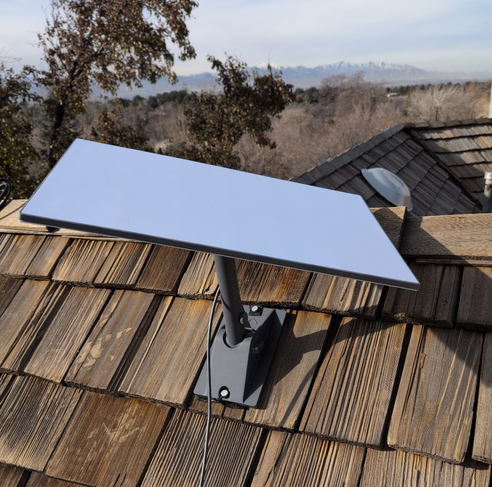 Starlink rooftop pivot mount installation