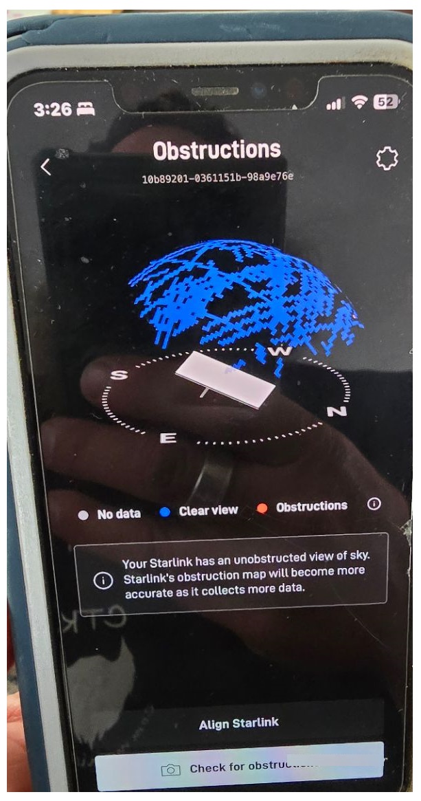 Starlink Installation Croswell Michigan Obstructions test