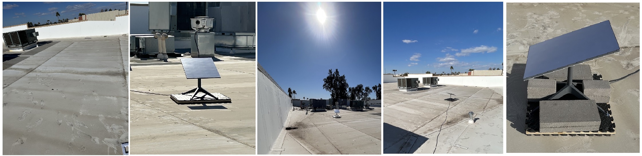 Starlink Business Installation Glendale AZ using non-penetrating rooftop mount with X-base stand