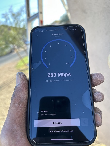 Starlink installation San Tan Valley AZ Speed Test