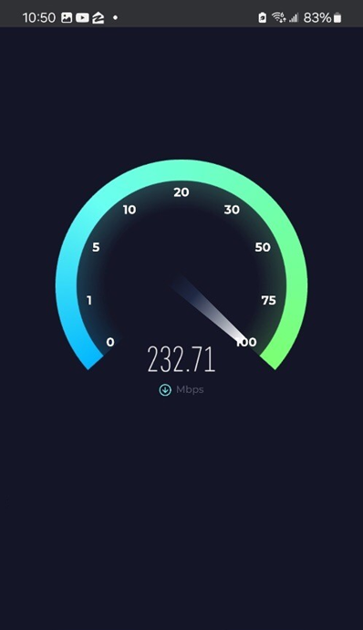 Starlink installation Odenville Alabama Speed test