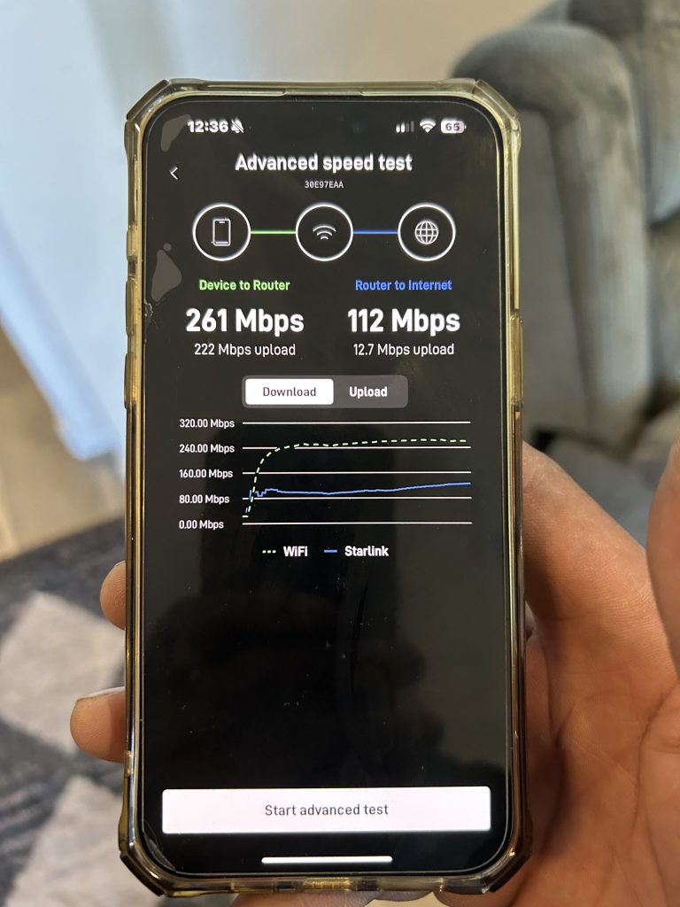 Starlink Installation Gilbert Arizona Advanced Speed Test