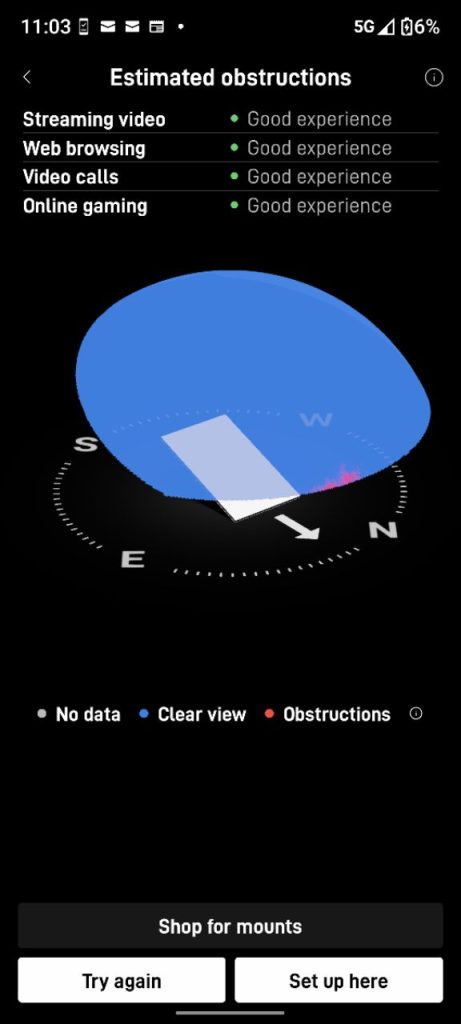 Starlink Installation Lady Lake Florida Obstructions Test