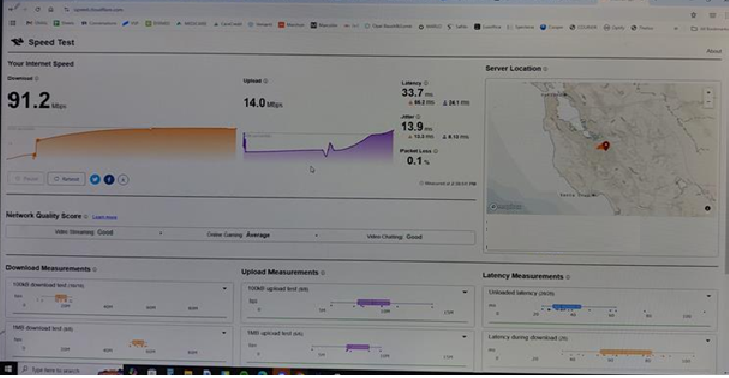 Starlink Installation Roseville California Speed Test