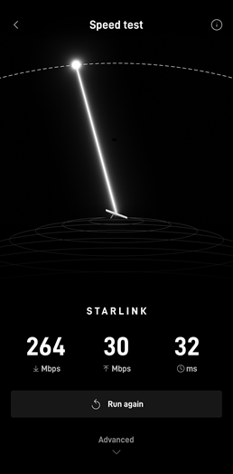 Starlink speed test in Shreveport LA