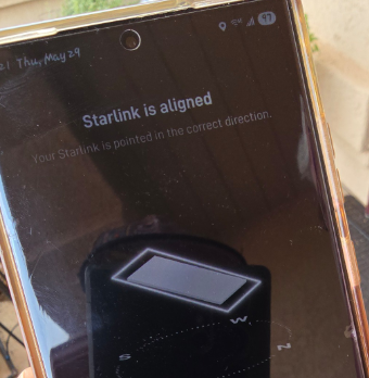 Starlink alignment test in Sierra Vista AZ
