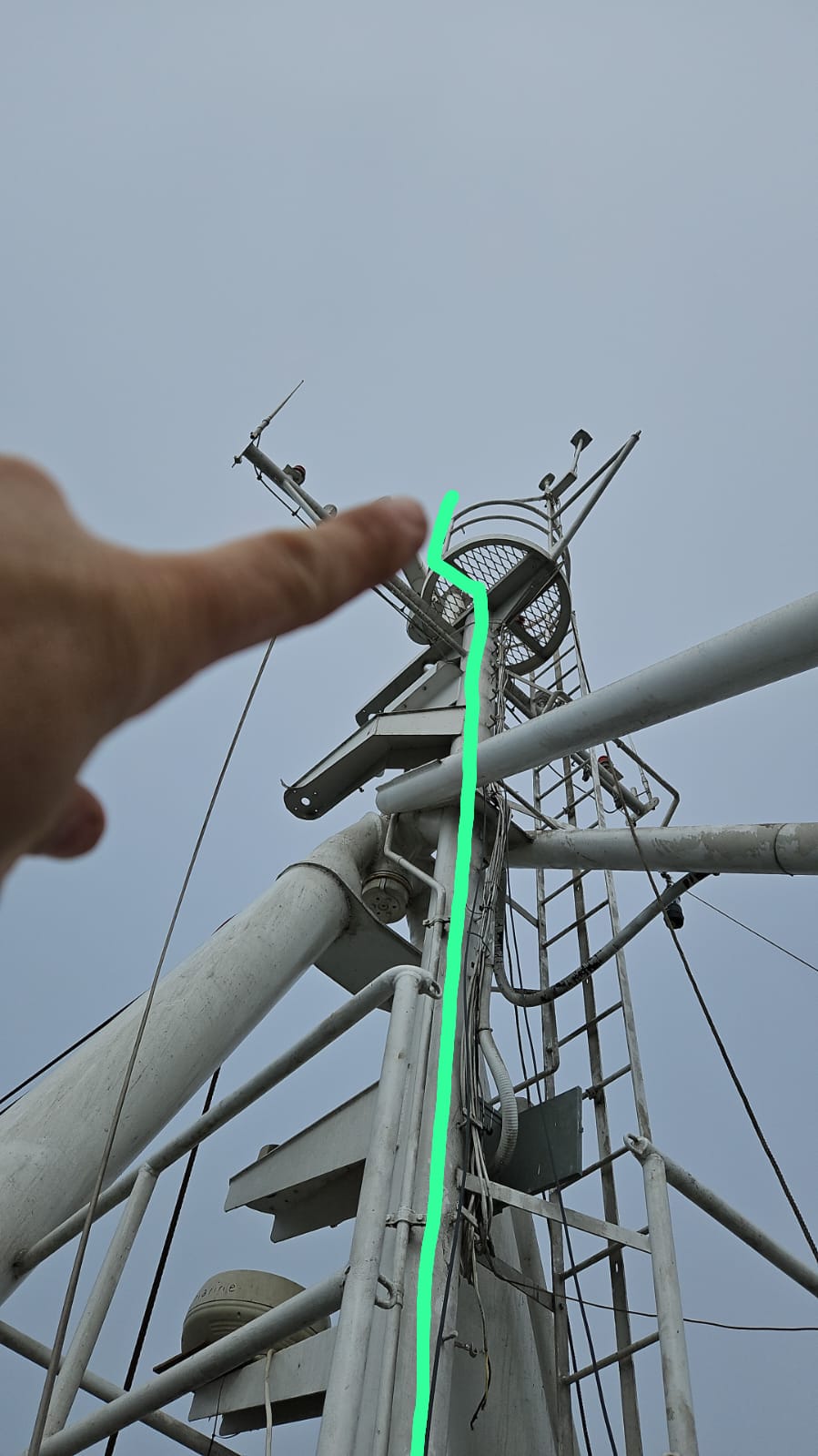 Starlink maritime installation determining cable path
