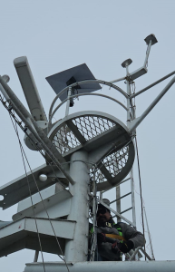 Starlink maritime installation dish mounted